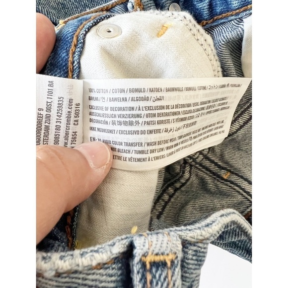 Abercrombie & Fitch Womens Medium Wash Zippered Annie High Rise Short Size 26 - Picture 7 of 9